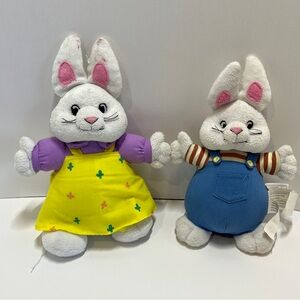 Vintage Max & Ruby Danawares Plush Set Bunny Rabbits Rosemary Wells Stuffed Toys